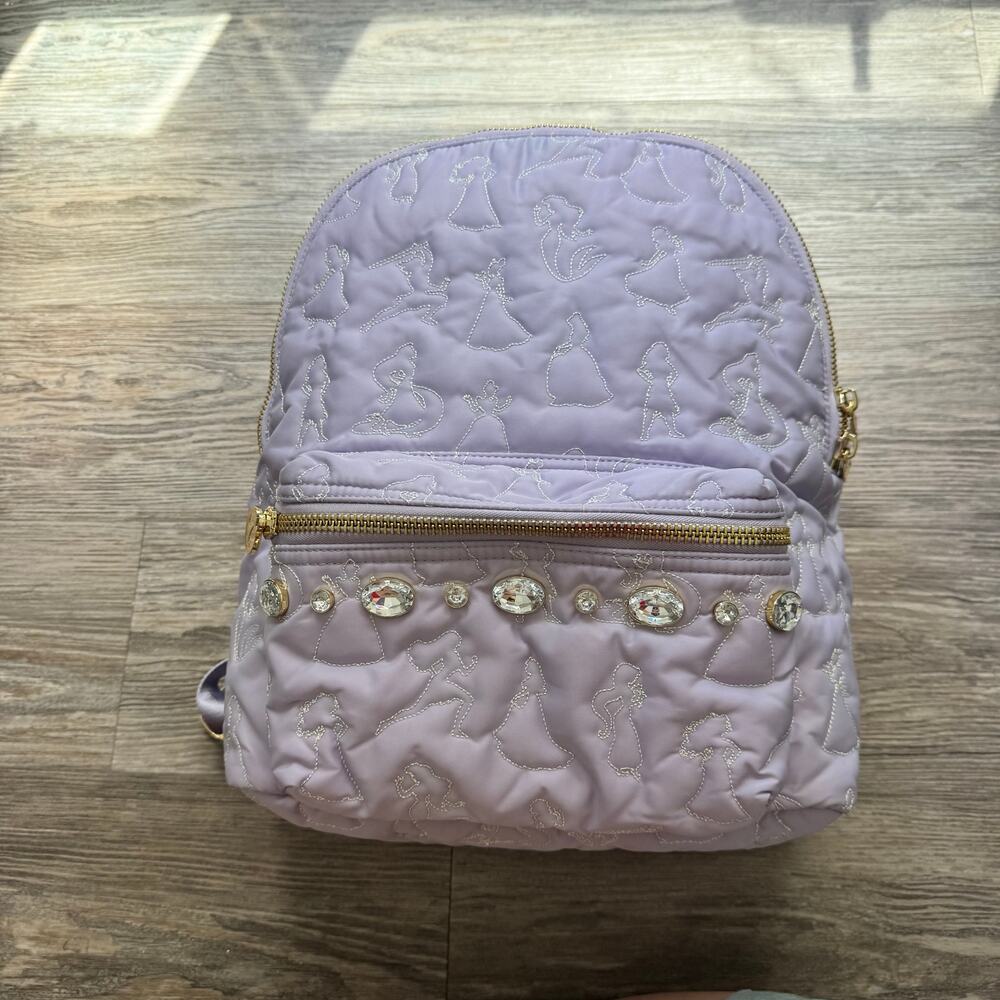 Stoney Clover Lane x Disney Embroidered Princesses Purple Backpack Jewels